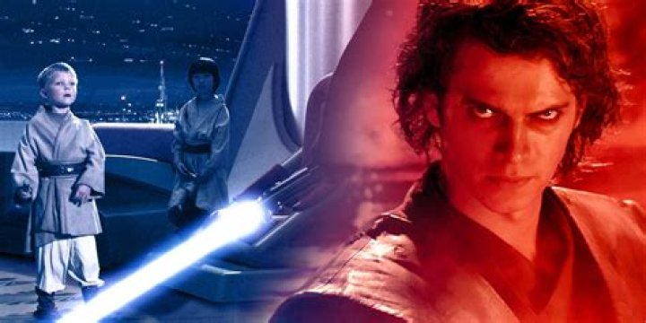 How did Anakin's lightsaber turn red?