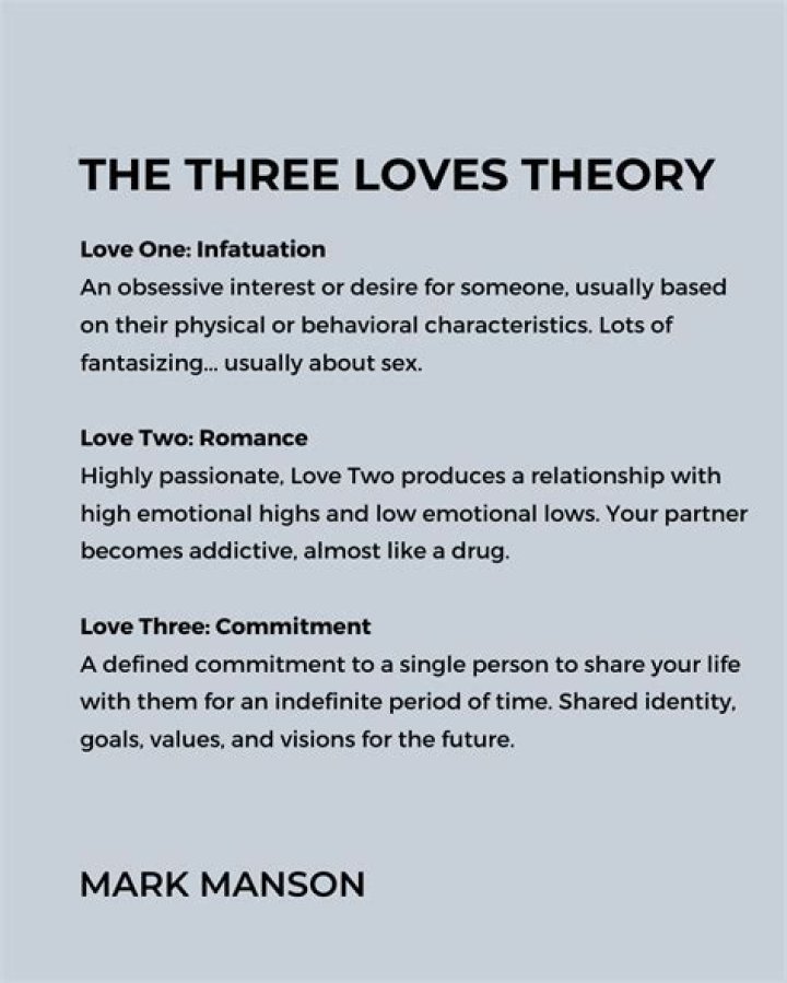 What is the 3 love theory?